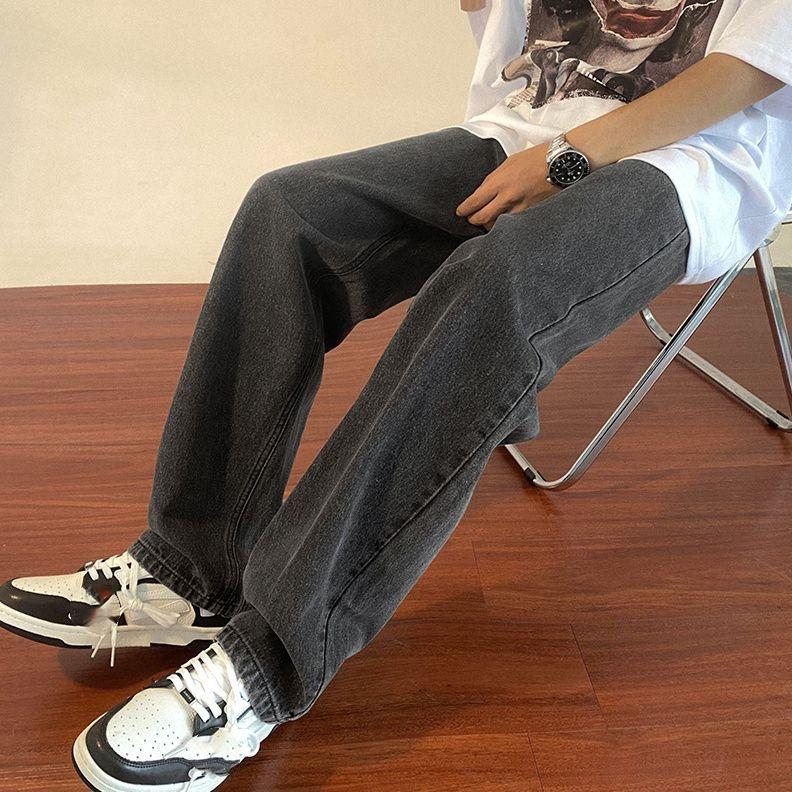 Jeans Men's Spring and Autumn Loose Straight Wide-leg Pants Casual Long Pants Denim Pants Plus Size
