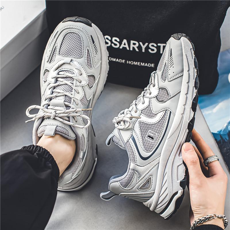Putians neue Herbst-Nischen-Lauf-, Sport- und Freizeitschuhe aus atmungsaktivem Mesh, dicksohlig, Papa-Trendschuhe