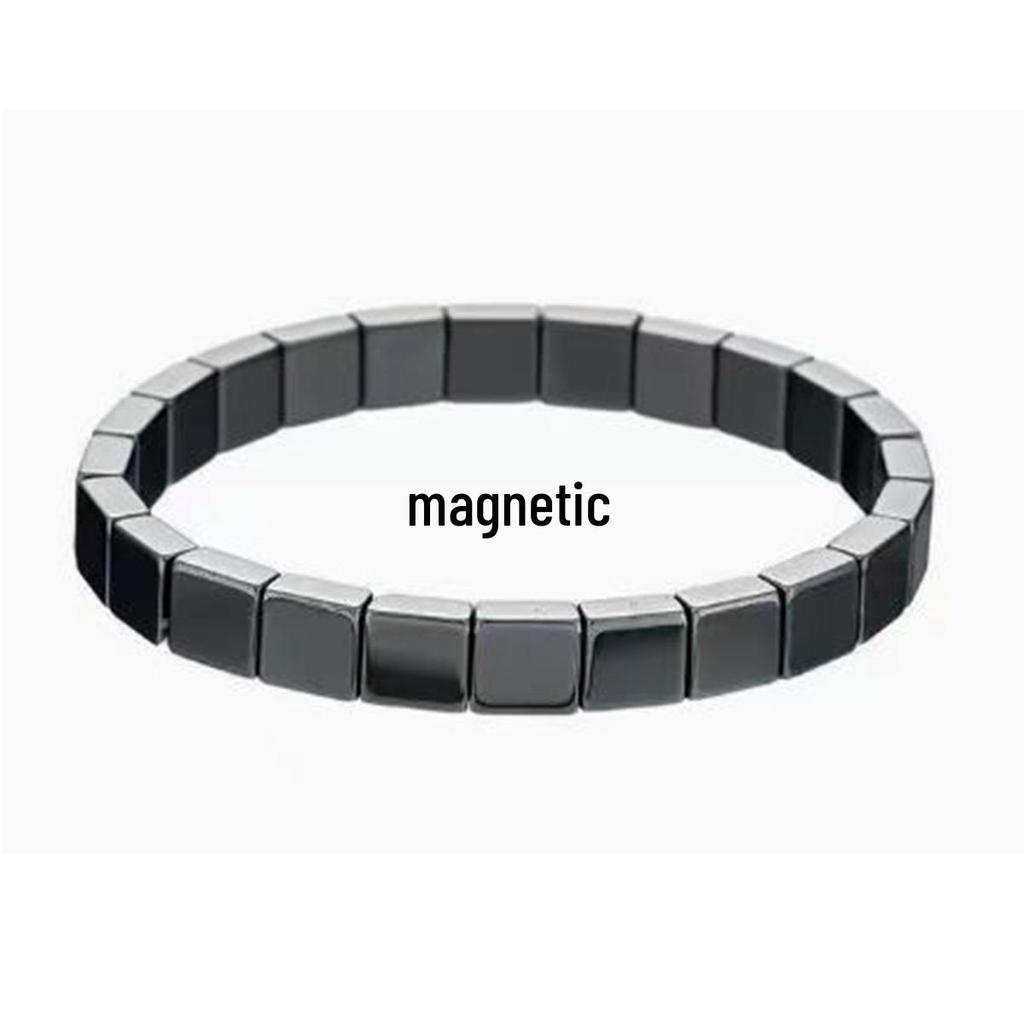 Brasilianisches Schwarzes Hämatit Magnettherapie Armband für Männergesundheit und Paargeschenke