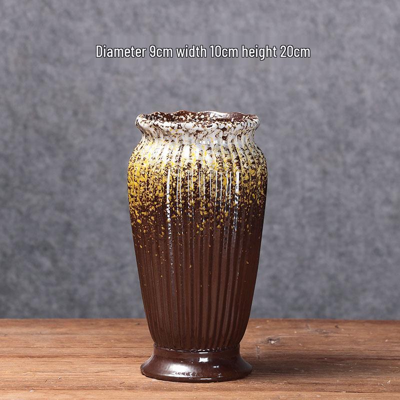 European Minimalist Ceramic Floor Vase for Living Room - Ikebana & Dried Flowers