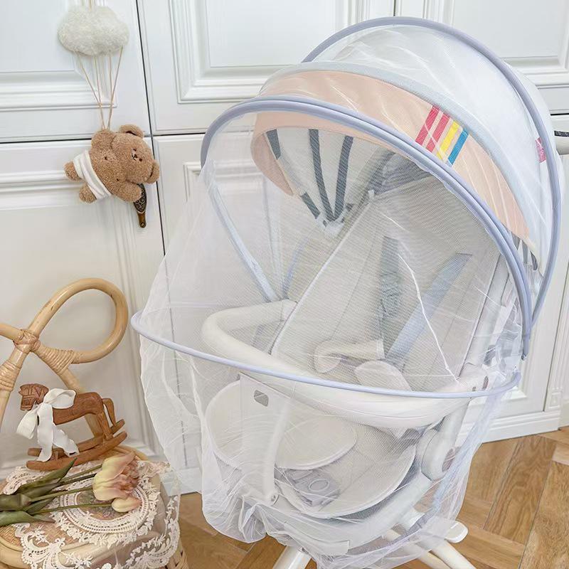 Universal Full-Cover Baby Stroller Mosquito Net - Enlarged, Dense, Anti-UV Protection for High View Strollers