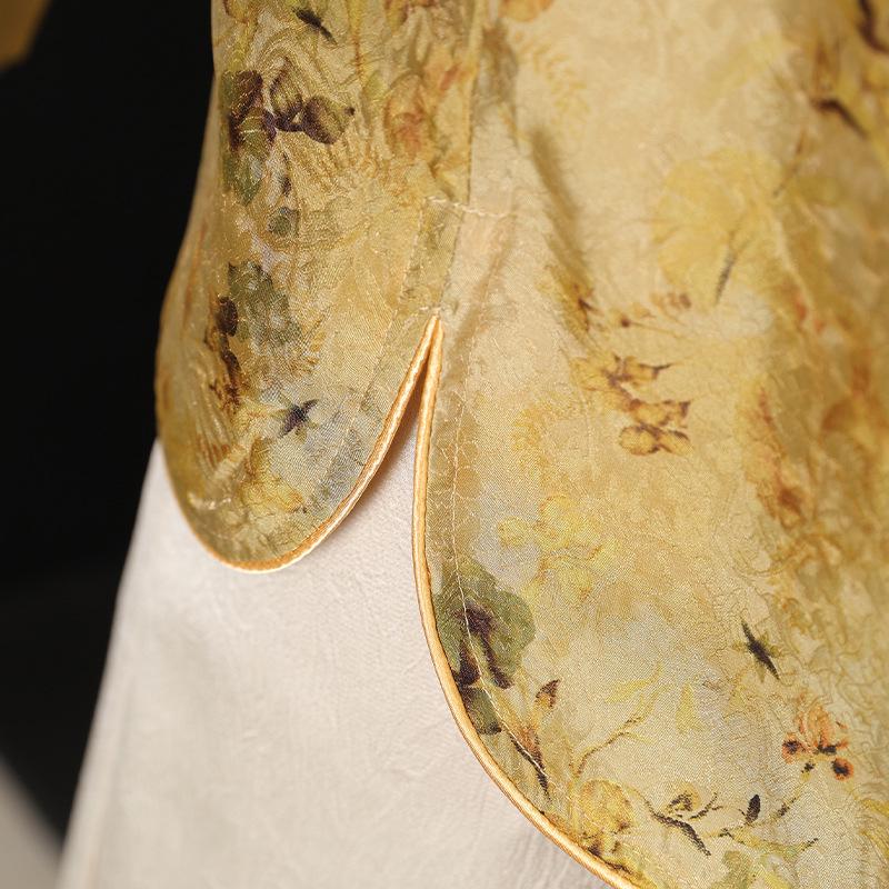 2026 Summer Chinese-Style Round Neck Shirt for Elderly Women