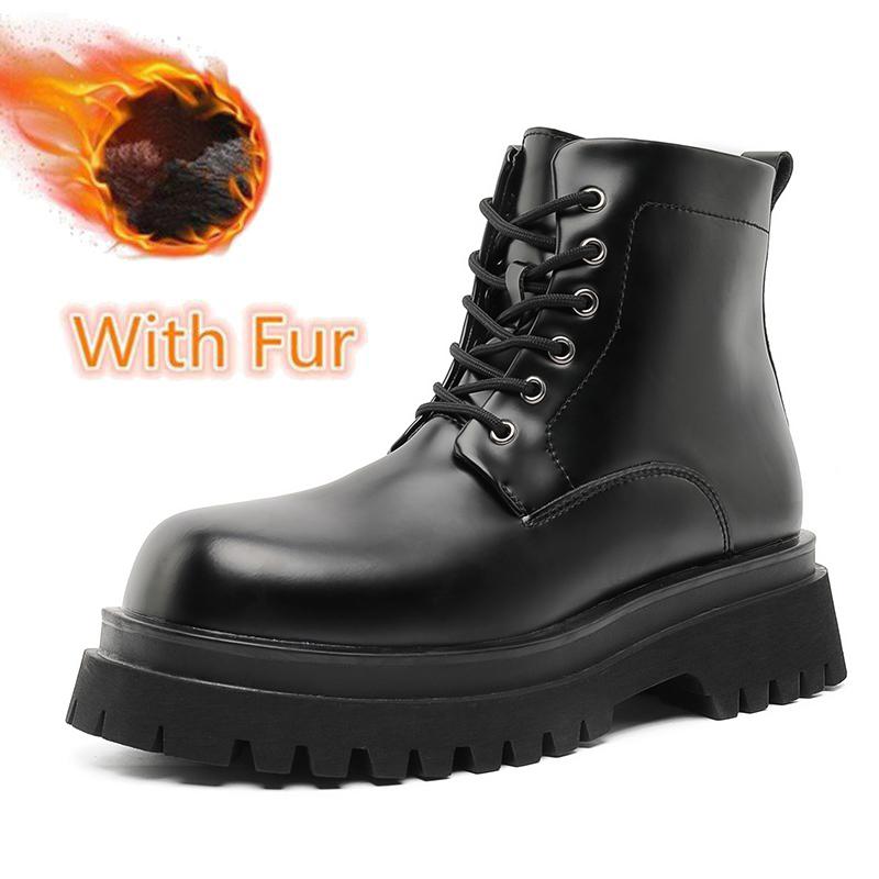 

Fashion New Leather Men s Ankle Boots British Style Male Motorcycle Boots Versatile High-top Leather Shoes Hot Sale Business Shoes Botas 46