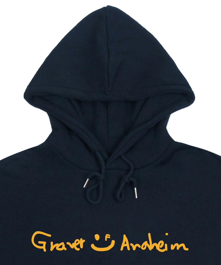 [Unisex] Drawing Logo Drawing Smile Hoodie_Navy