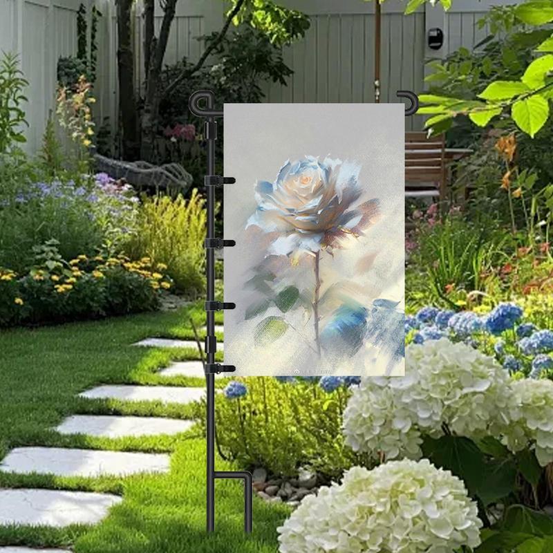 Yard Flag Clips 12 Pieces Flag Pole Clips Adjustable Anti-Wind Clamps For Indoor Outdoor Garden Backyard Project