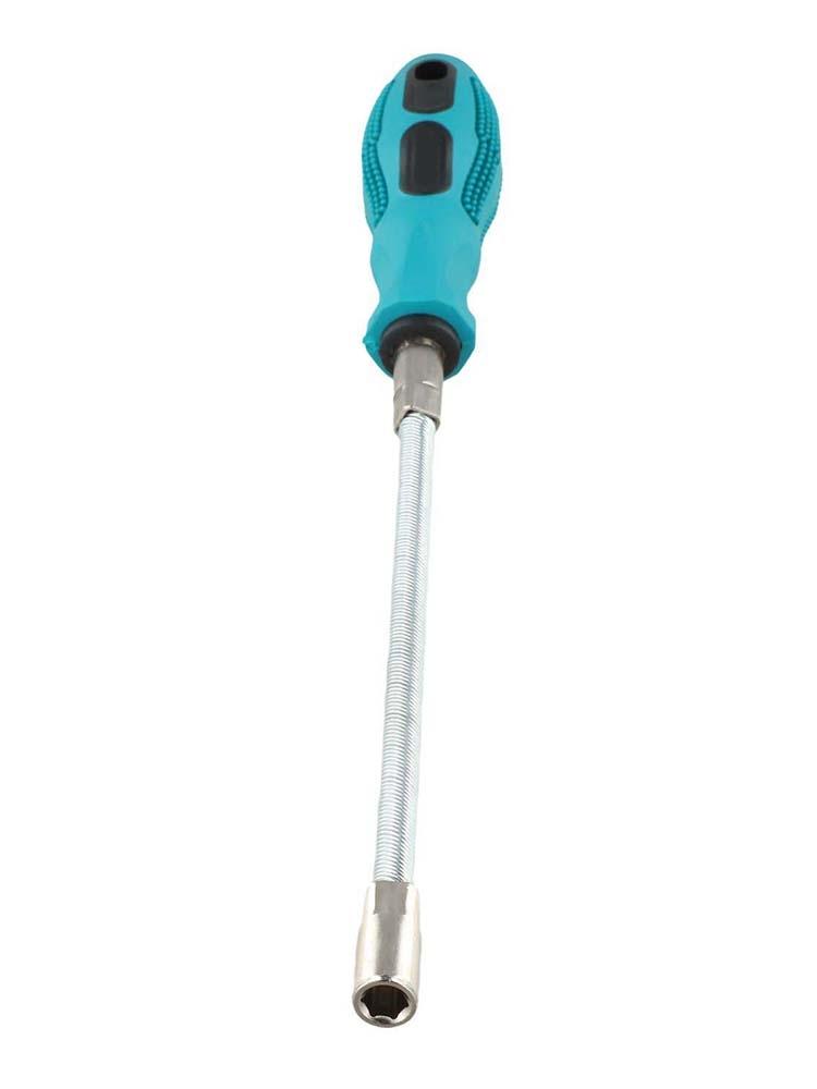 Socket Screwdriver Flexible 7 Mm Bendable Blue-green