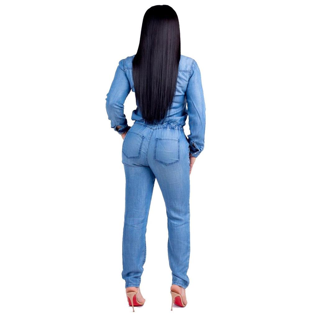 Women's Slim Fit Fashion Bandage Jeans Jumpsuit