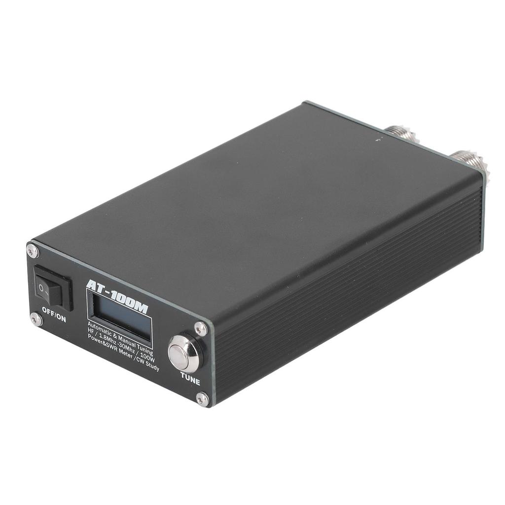 AT100M Antenna Tuner 1.8mhz to 30mhz 100W Organic LED Display Universal Rechargeable Antenna Tuner
