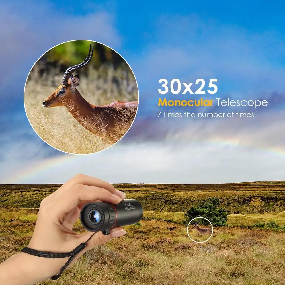 Monocular Binoculars 30x25/8x21 Mini Portable Mobile Phone Telescope with Holder Outdoor Camping Hunting Birdwatching Telescopes