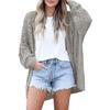 Spring Autumn New Arrivals Women's Oversized Long Sleeve Hollow Mesh Hair Sheep Knit Cardigan Coat