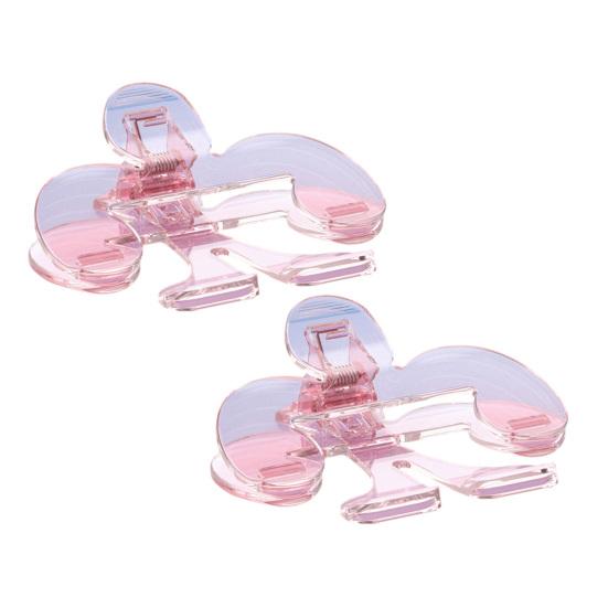 

Прозрачный зажим для книги Пластиковый держатель для страниц книги Зажимы Многофункциональные закладки Аксессуары для чтения 2pcs розовый