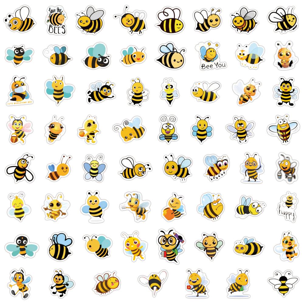 60 New Animal Little Bee Animal Graffiti Stickers Suitcase Notebook Waterproof Stickers