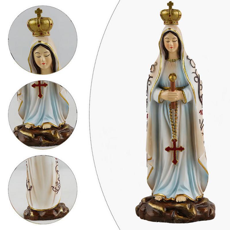 Estatua de la Virgen María al Aire Libre Estatua de la Virgen María Resina Decoración del Hogar Virgen María Bendita Figura Materna Figura del Salvador Orante Para