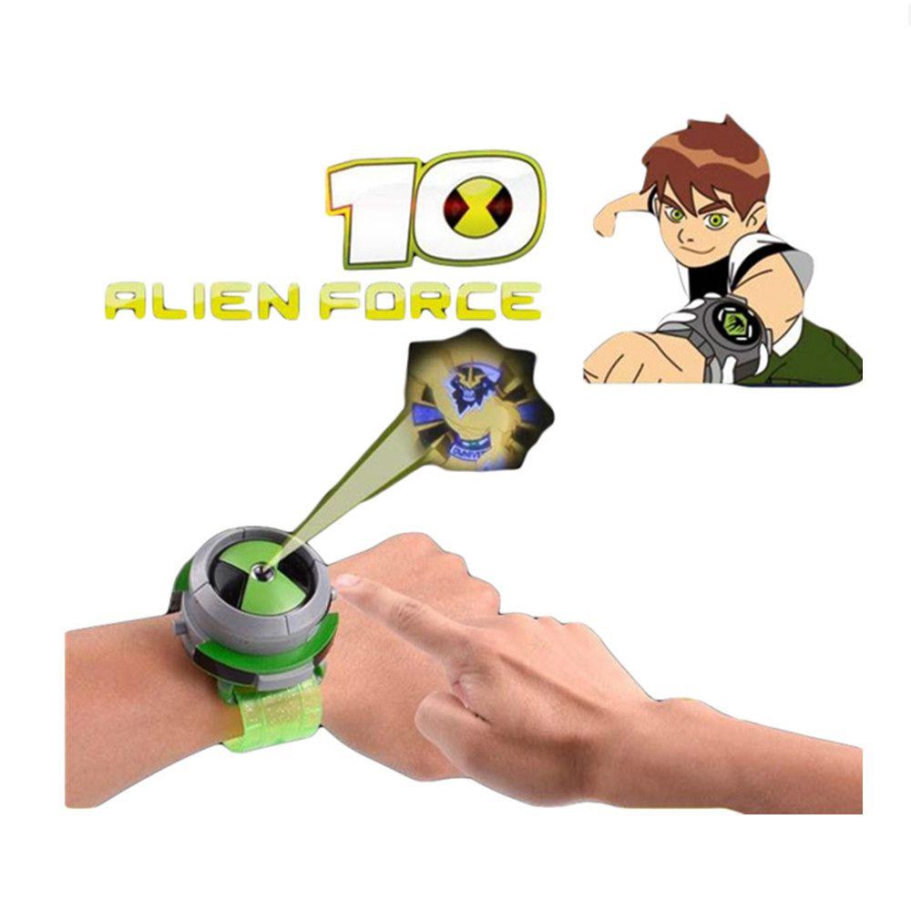 1 Stück Ben 10 Uhren Omnitrix projiziert Vierarme Hitzeblast Actionfiguren Alien Held Kinder Geschenk Spielzeug