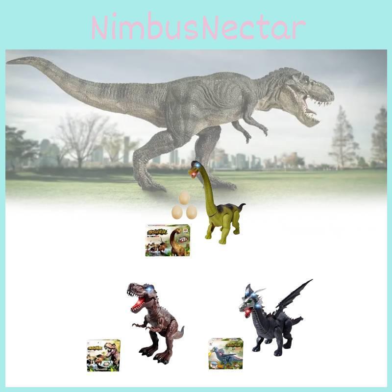 Kids Plastic Dinosaur Toy Led Lighting Walking Ability Sensory Growth Emotional