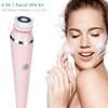 4 in 1 Electric Facial Cleansing Brush Sonic Waterproof Rotate Rechargeable Face Cleaning Tool Pore Cleaner Facial Skin Machine