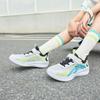 Hengxing Erke Childrens Whale Jump Synthetic Leather Fabric Mesh Velcro Low-Top Running Shoes Kids sneakers 65125203113-005