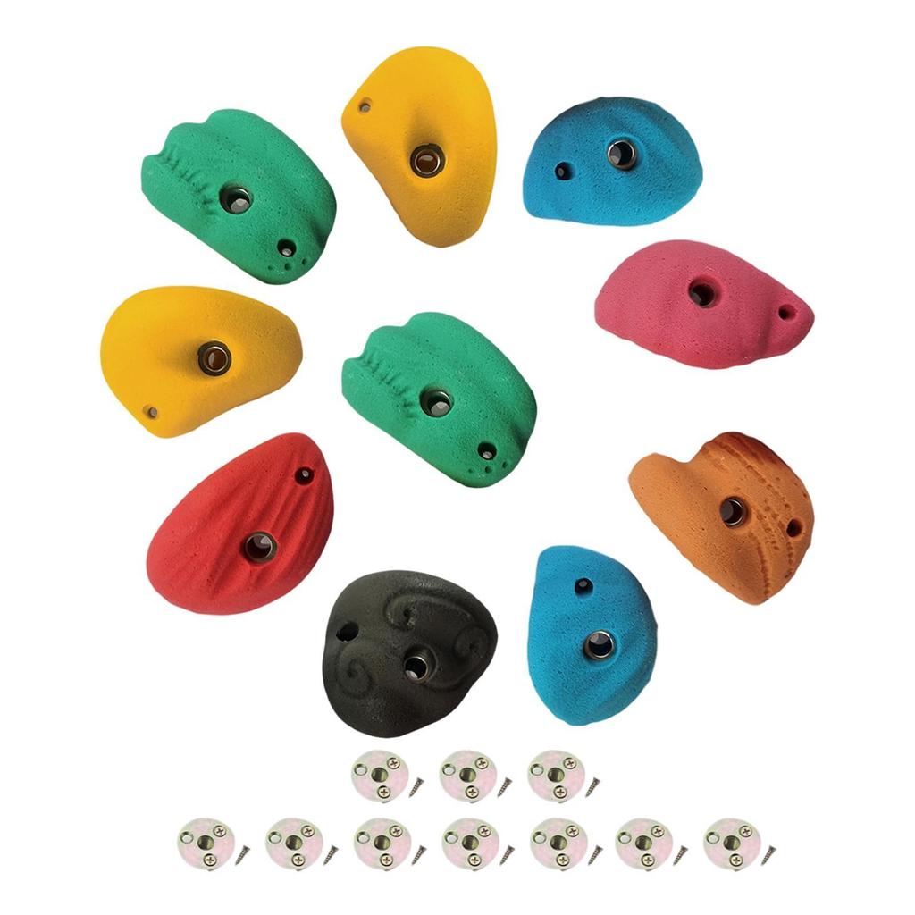 10Pcs Rock Climbing Holds Beginners Accessories Climbing Rock Wall Grips for Home Gym Tree Climbing Tree House Outdoor Climbing