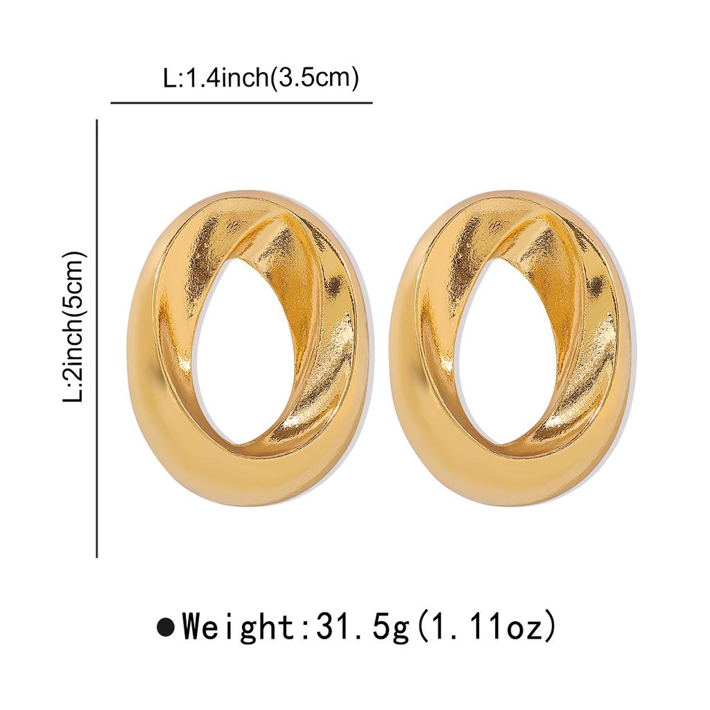 Design Hollow Metal Circle Earrings Sweet Cool Adjustable Wax Wire Rope Pendant Necklace