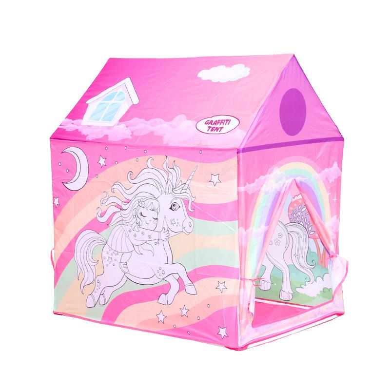 Children'S Tent Indoor And Outdoor Foldable Climbing Game House Storage Ocean Ball Pool Graffiti Tent Toys