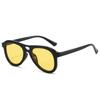 Vintage Double Bridges Pilot Men Sunglasses Fashion Shades UV400 Women Tea Sun Glasses