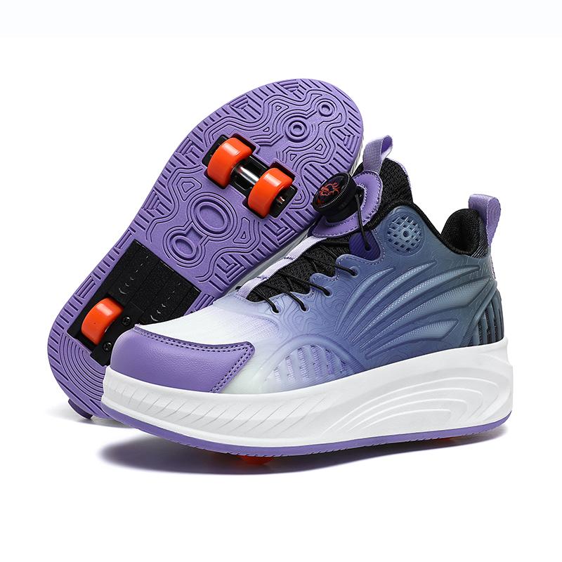 

Роликовые коньки для девочек и мальчиков, детские светящиеся повседневные кроссовки на четырех колесах, нескользящие массивные ботинки, детская модная обувь для ходьбы 40