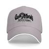 Berretto da Baseball con Logo Gas Monkey Garage Nero con Bordi Bianchi Vestibilità Classica per Unisex e Donne Stile Streetwear Cappello per Appassionati di Auto