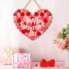 Valentines Day Wall Ornament Paper Door Hanger with Rope Home Office Decoration Decorative Holiday Present