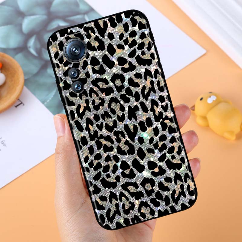 Luxurious leopard print pattern Phone Case For Xiaomi Mi 15 14 13 13T 12 12T 12S 11 11i 11T Pro Ultra Lite 5G Black Soft