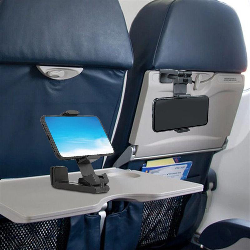 360 Degree Adjustable Mobile Phone Holder Airplane Travel Desk Swivel Foldable Portable Phone Holders Rack GZW