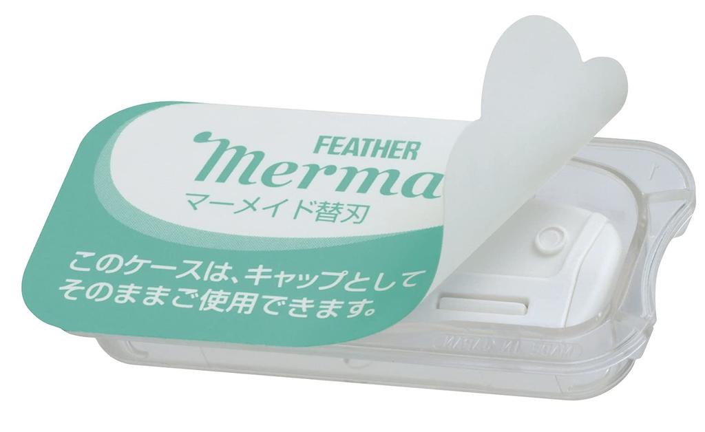 FEATHER Mermaid Replacement Blades Pink Set Made In Japan Razor Removes Unwanted Hair Gentle On Skin Replacement Blade Set 3-Piece 3-Blade Women's