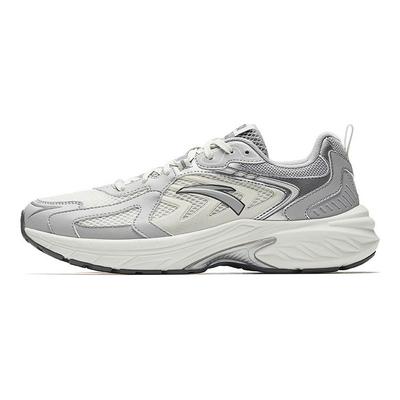 AT959 Zapatillas Deportivas Retro de Moda para Hombre, Zapatillas Casuales para Correr de Caña Baja, Ligeras, Transpirables y con Aumento de Altura, Zapatillas Hombre Blanco Gris Plata 912525597-4