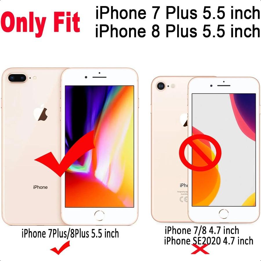 

Qokey для iPhone 8 Plus 7 Plus Чехол Блестящая Звезда Изогнутый край Дизайн с ручкой Военный класс Ударопрочный Прозрачный ТПУ Чехол Искристый United States