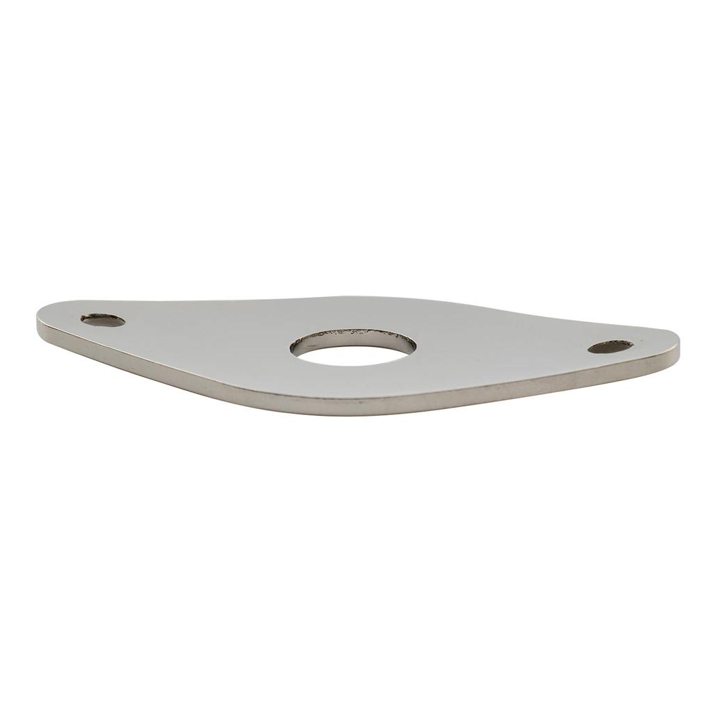Musiclily Pro Steel Curved Diamond Jack Plate for Electric Nickel 9.6mm Guitar/Bass,