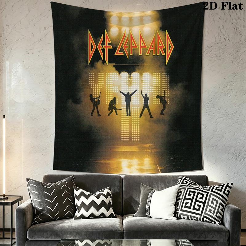 Def Leppard Night Rock Anthems Tapestry Background Cloth Fashion Print Christmas Gift Home Decor Background Cloth