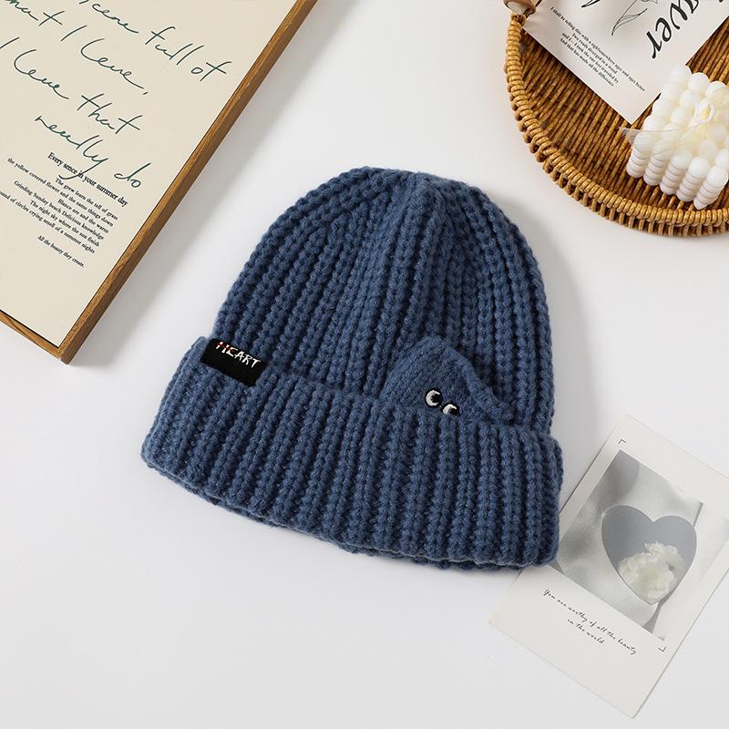 New Style Woolen Hat for Women In Autumn and Winter Warm Ear Protection Hat  Fashionable and Versatile  Face Showing Small Knitted Hat  Cold Eye Hat