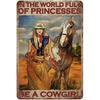 Vintage Cowgirl Metallschild Retro Westlich Reiten Zitat Blechschild für Heimbar Bauernhaus Dekoration Das Leben ist Hart Spirituell Wi