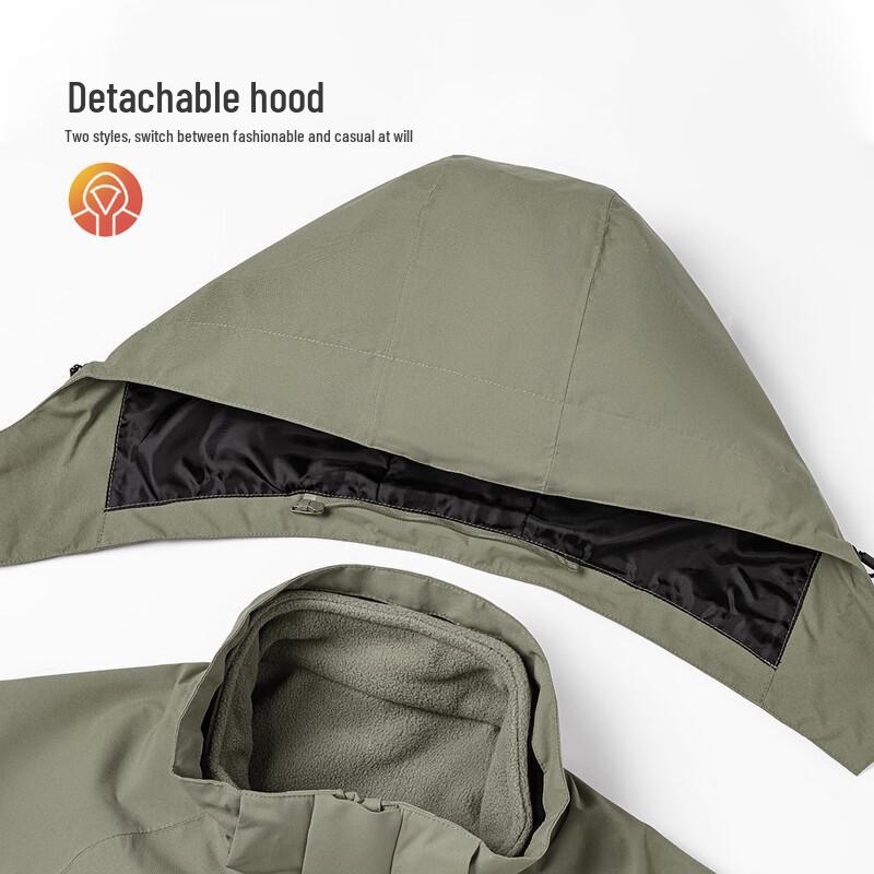 MONTAGUT Men's 5-in-1 Multi-Pocket Waterproof Windproof Mountaineering Jacket