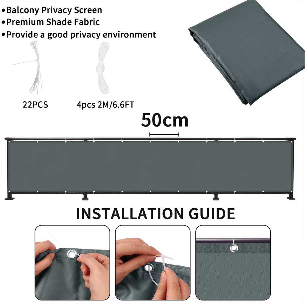 Fence Privacy Screen Heavy Duty Windscreen Fencing Cover Mesh Fabric Cloth with Grommets UV Protection for Outdoor Garden Patio