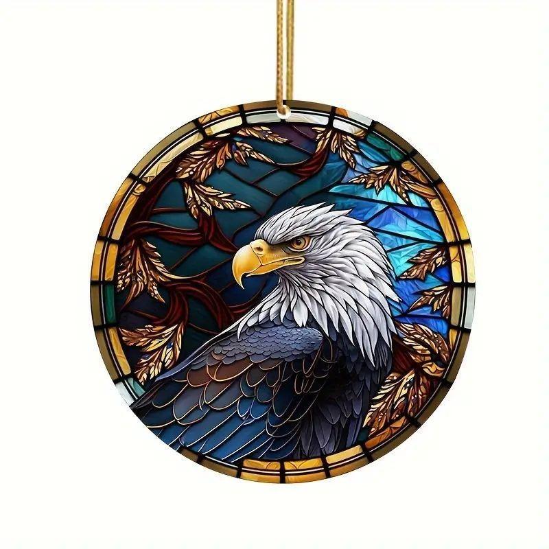 

Cartoon Colorful Eagle Acrylic Car Hanging Ornament For Unique Auto Style Decor