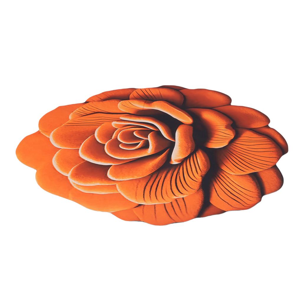 Floral Plush Diatomaceous Floor Mat 3D Pattern Anti Slip Absorbent Mat Comfortable Blanket for Bedroom