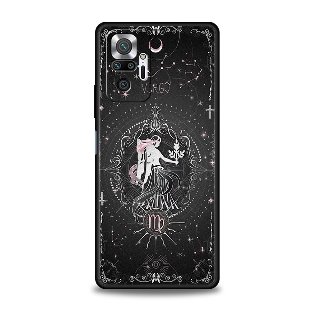 Constellation Phone Case For Xiaomi Redmi Note 14 13 5G 10 11 12 Pro Plus 4G 14C 13C 12C 10C Black Cover