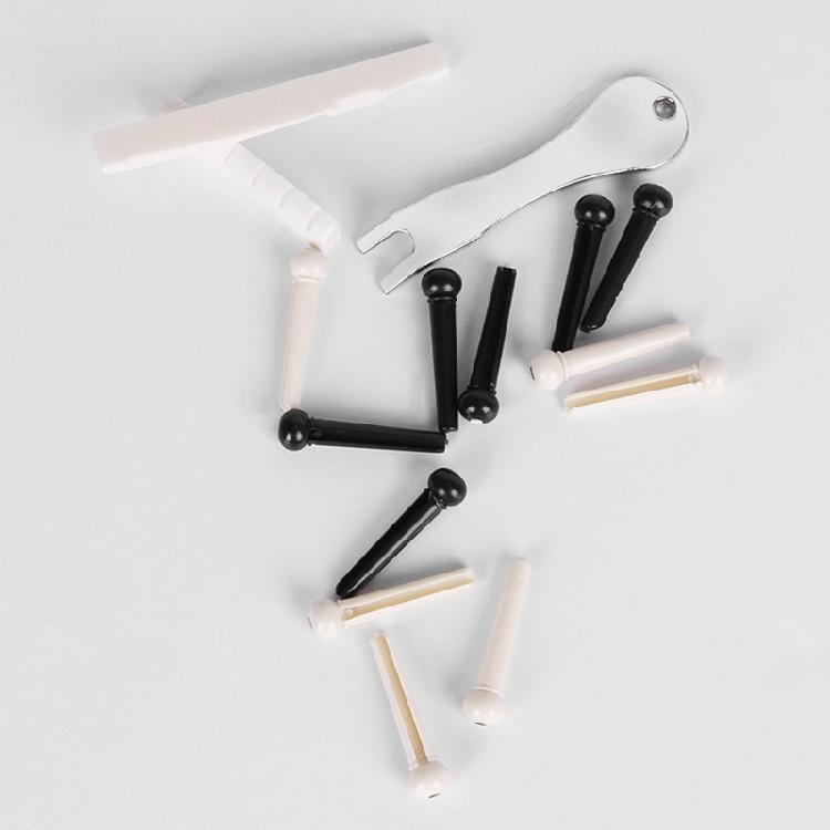 15Pcs/Set Remover Guitar Saddle Nut Set Acoustic Guitar Bridge Pins Nail Puller