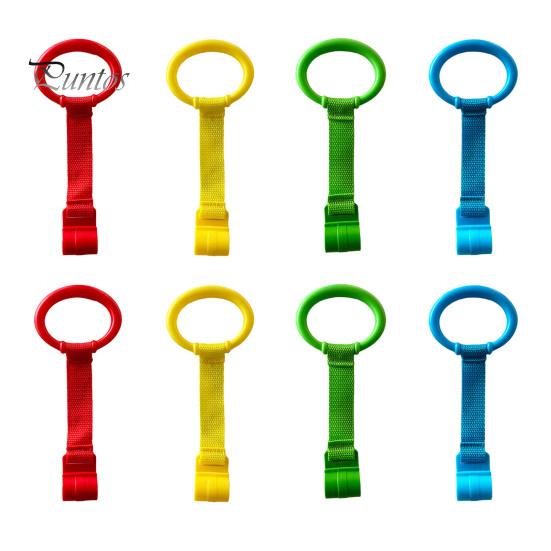 

4/8 шт. детские подтягивающиеся кольца для малышей, помощники при ходьбе, упражнения, вспомогательный инструмент, кольца для стояния, манеж для детской кроватки, подвесное кольцо 8pcs