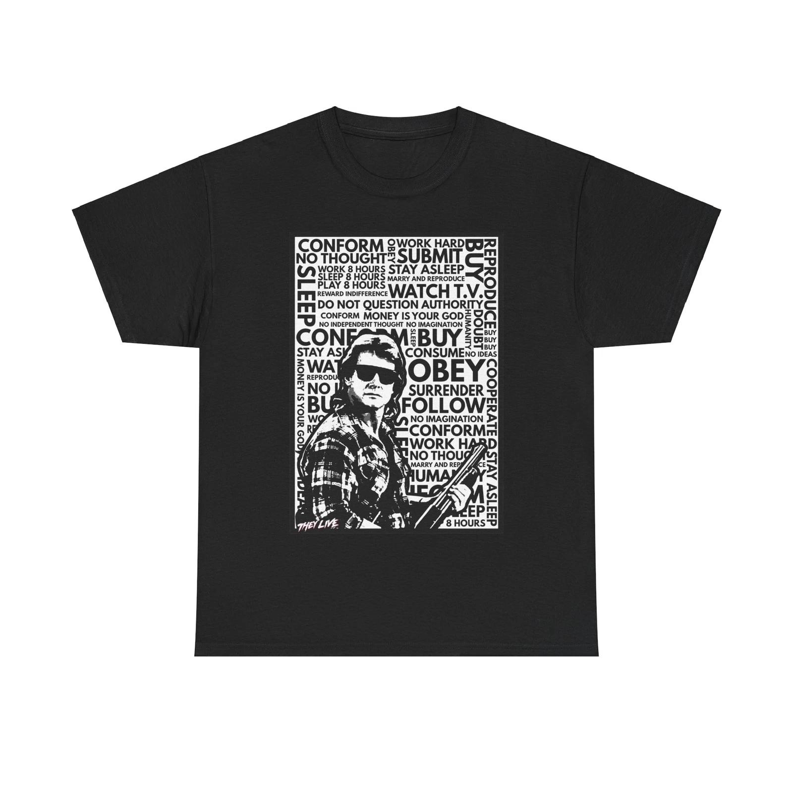 

They Live subliminal alien agenda Unisex Heavy Cotton Tee M