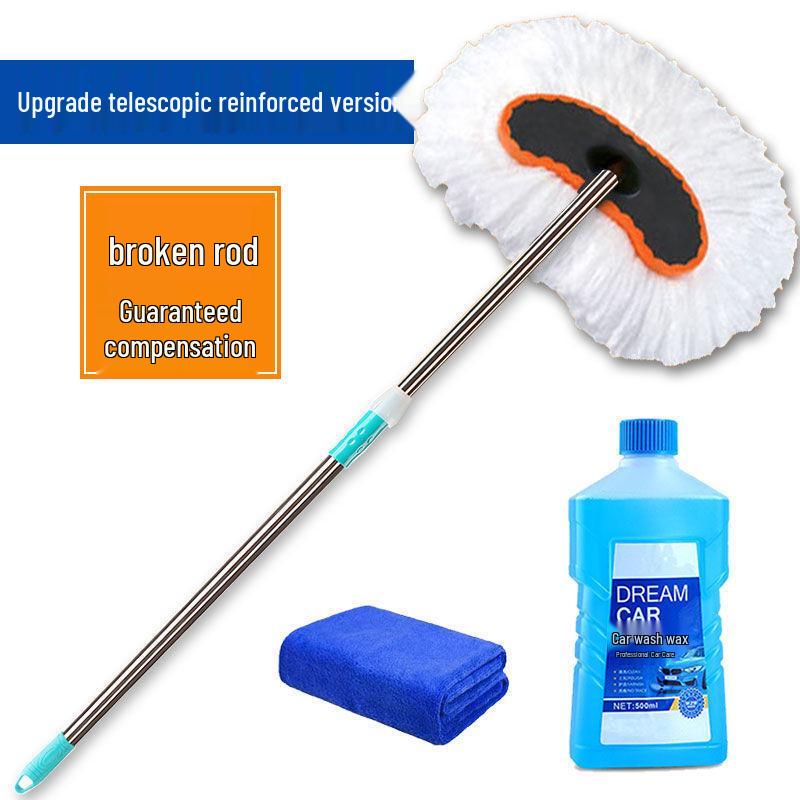 Telescopic Car Wash Mop with Long Handle - Car Cleaning Brush