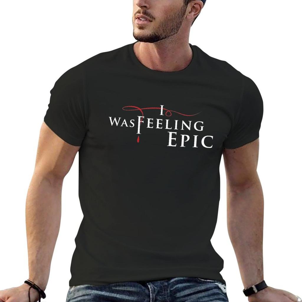 I Was Feeling Epic In TVD Logo Style T-Shirt Graphics for a Boy Vintage T Shirts Anime T Shirts Men Workout Shirt
