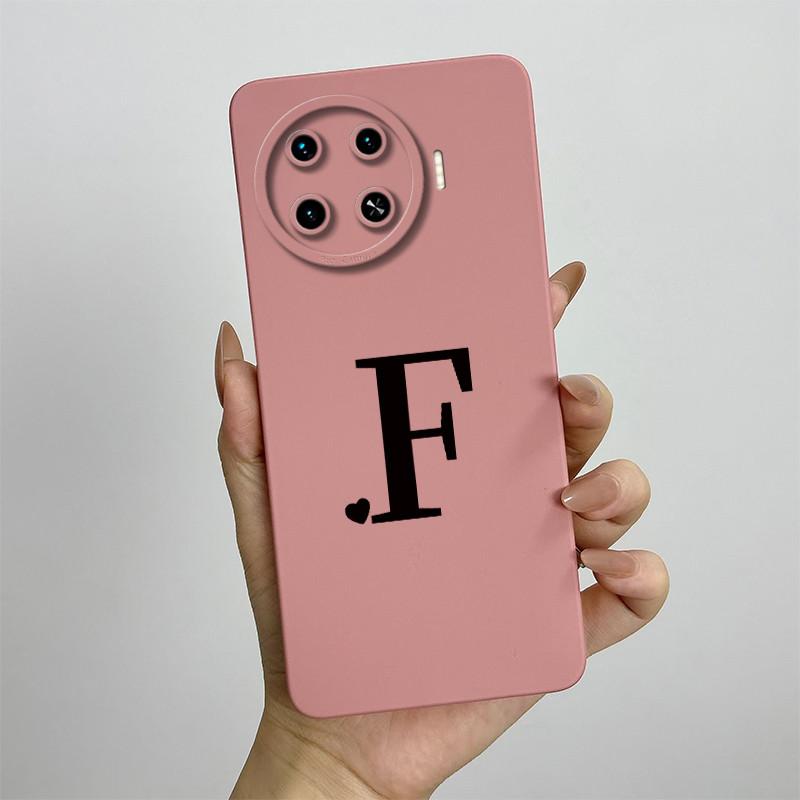 For Tecno Spark 20 Pro+ Case Tecno Spark 20 Pro Plus Phone Case KJ7 Cute Letters Camera Protection Square Liquid Silicone Cover