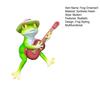 Harzstatue Rockstil Gitarre spielender Frosch Ornament Realistisches Design Figur Hof Teich Garten Mikrolandschaft Dekoration