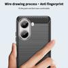 For Xiaomi Poco X7 Pro 5G Back Cover MOFI Brushed Texture Carbon Fiber Soft TPU Case